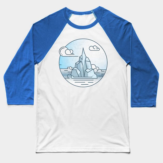 Ice mountain landscape Baseball T-Shirt by juliusllopis